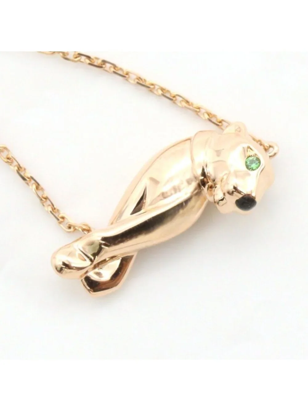 Cartier Bracelet Panthere Tsavorite Onyx 15.5 18k Pink Gold
